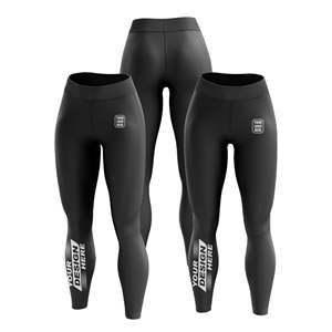 Leggings de Yoga con Logo Sublimado Personalizado, MOQ Bajo, Efecto Levanta Glúteos, Tights de Poliéster Elástico, Ropa Deportiva sin Costuras para Mujer - Product Image 1