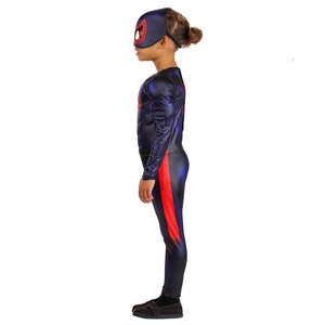 Disfraz de Superhéroe para Niñas, Mono Rojo y Azul de Poliéster, Traje de Fiesta de Halloween, Disfraz de Cosplay para Niños - Product Image 1