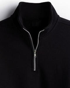 เสื้อสเวตเชิ้ตคอตั้งแบบไม่มีฮู้ด ผ้าคอตตอน 350 GSM สำหรับทุกเพศ ขายส่ง รับสกรีนโลโก้ เสื้อสเวตเชิ้ตแบบซิปครึ่งตัว ผ้าหนา - Product Image 5