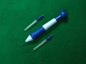 AA0137 Interchangeable punch needles set Blue Plastic Punch Needle <b>Tool</b> for Crafting and Embroidery - Product Image 2