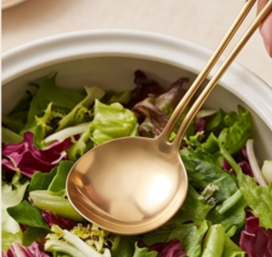 Ensemble de couverts modernes en acier inoxydable doré avec poignée en forme de boucle pour la table et la salle à manger - Product Image 5