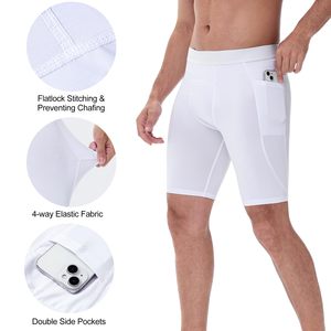 Shorts pour hommes de couleur unie à taille mi-haute avec deux poches latérales, tissu tricoté respirant, taille élastique, style décontracté - Product Image 1
