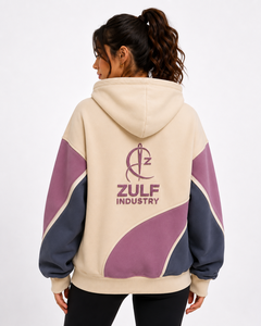 Sweat à capuche surdimensionné personnalisé pour femme en molleton épais 100 % coton tricoté, style streetwear décontracté, avec poche kangourou - Product Image 5