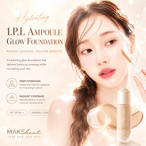 MAKEHEAL One PL Ampoule Glow Foundation 28g SPF38 <b>PA</b>++ Stick Spatula Dewy Glow 3 Shades K-Beauty Skincare Foundation - Product Image 4