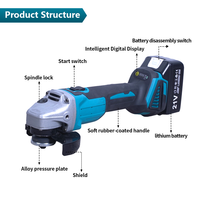 Ensemble d'outils sans fil BOLIU 3 pièces, perceuse électrique 10 mm, marteau électrique et meuleuse d'angle 125 mm, batterie lithium 21 V, OEM/ODM