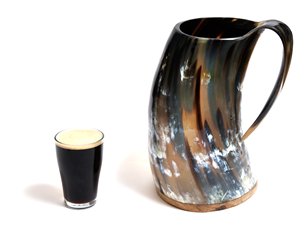 Chope à bière artisanale en corne de buffle 20oz, style américain antique, sculptée avec poignée, article cadeau personnalisé - Product Image 6