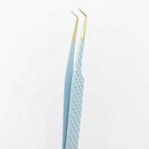 Pinzas Profesionales para Extensión de Pestañas de Acero Inoxidable con Punta de Fibra de Precisión y Logotipo Personalizado - Product Image 3