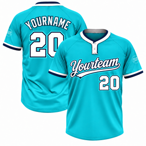 Camiseta de Béisbol Personalizada para Hombre, Bordada y Sublimada, con Nombre del Equipo, Número y Botones, Uniforme Deportivo, Camiseta de Manga Corta para Entrenamiento - Product Image 1