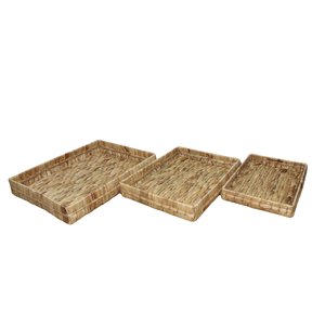Panier de rangement rectangulaire en jacinthe d'eau, tissé, pour tiroir, jouets, collations, armoire, usage domestique - Product Image 2