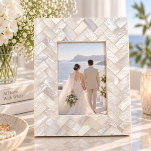 Handmade Capiz Shell <b>Photo</b> <b>Frame</b> Natural Mother of Pearl Picture <b>Frame</b> Wholesale Home Decor Gift Custom OEM - Product Image 5