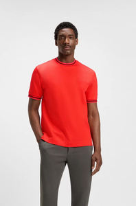 Camiseta de Algodón Roja Premium para Hombre, Manga Corta, Cuello Redondo, Lisa, Cómoda, Transpirable, para Verano - Product Image 3