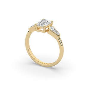 Bague en diamant de laboratoire 1,40 carat, or massif 14K 10K, émeraude et taille brillant en forme de cerf-volant, style unique, bijoux fins pour femme, bague personnalisée - Product Image 4