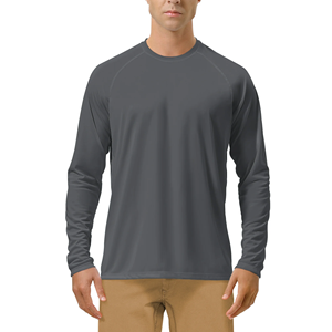 Camisetas de manga larga con cuello redondo, último diseño, informales, de color sólido, para hombre, de verano, tejido de punto, personalizadas, suaves. - Product Image 5