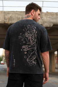 เสื้อยืดแฟชั่นโอเวอร์ไซส์ พิมพ์ลาย DTG ผ้าฝ้าย 100% ทรงวินเทจ ระบายอากาศได้ดี ไซส์พลัส รับผลิตแบบ OEM ODM ตามสั่ง - Product Image 4