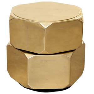 Taburete de Aluminio de Alta Calidad en Oferta, Muebles de Primera Calidad, Taburete Metálico con Acabado Dorado, Otomanas de Latón - Product Image 2