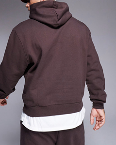 Sweat-shirts en polaire pour homme de haute qualité 550 g/m², 100 % coton, coupe ample, logo imprimé en relief personnalisé, respirant - Product Image 6