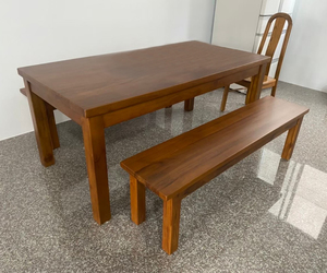 Contemporary <b>and</b> Comfortable Teak <b>Bench</b> with 155cm Length for Restaurant <b>and</b> Dining Room Outdoor <b>Bench</b> <b>Chairs</b> for Dining <b>Table</b> - Product Image 6