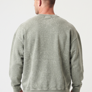 Sudadera Oversize para Hombre con Hombros Caídos, 100% Algodón, Lavado Ácido, Logotipo Frontal Personalizado, Suministro de Fábrica - Product Image 3