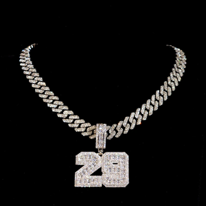 Pendentif personnalisable en forme de lettre, plaqué argent, serti de moissanite taille brillant en argent 925, bijoux Starspire de qualité supérieure - Product Image 3