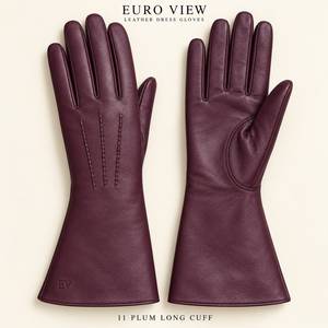 Gants longs EURO VIEW en cuir ivoire thermiques, unis et formels, pour soirée en extérieur et usage quotidien professionnel - Product Image 3