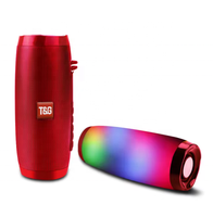 Enceinte Bluetooth portable TG157 10W avec double haut-parleur, lumière LED, radio FM, USB, TF, AUX, rechargeable, mini enceinte de basses, vente en gros
