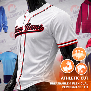 Camiseta de Entrenamiento de Béisbol/Sóftbol Sublimada Personalizada, Manga Corta, para Clubes y Equipos, Secado Rápido, Transpirable, Tela 100% Poliéster - Product Image 3