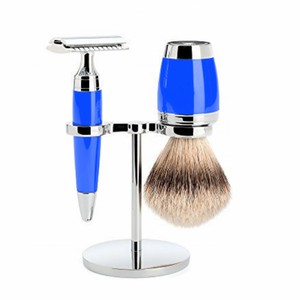Set de Afeitado de 3 Piezas de Acero Inoxidable para Hombre con Soporte para Maquinilla de Afeitar y Brocha, Color y Logotipo Personalizados, Alta Calidad, Ligero y Duradero - Product Image 3