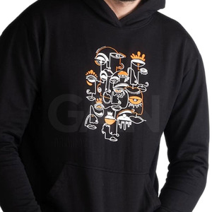 Sweat-shirts d'hiver personnalisés en molleton de coton lourd mélangé, imprimés DTF, pour hommes, à séchage rapide et respirants - Product Image 5
