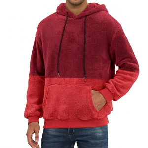 Sweat-shirts à capuche pour homme en tissu polaire tricoté polyester/coton, coupe classique, 280g, avec poche - Product Image 3