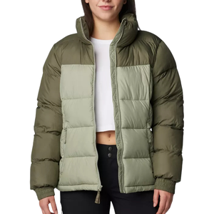 Women's Waterproof Eco-Friendly Fur Trim Zipper Bubble Bomber <b>Jacket</b> Crew Neck Lightweight Breathable Windproof Winter <b>Long</b> - Product Image 3