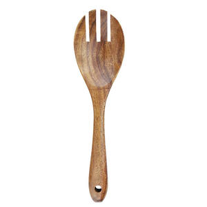 Ensemble de service à salade en bois de luxe, cuillère et fourchette artisanales, ustensiles de service écologiques, finition miroir haute brillance, cuisine moderne, salle à manger - Product Image 4