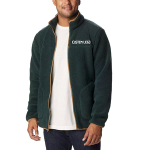 Veste en polaire vert foncé pour homme ELEGANT CORPORATION, col montant, fermeture éclair, poches avant, vêtement d'hiver décontracté, respirant - Product Image 3