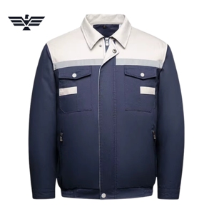 Pantalon de travail haute visibilité respirant pour homme, en polyester, avec bandes réfléchissantes, uniforme de sécurité, design bicolore rouge et bleu marine - Product Image 5