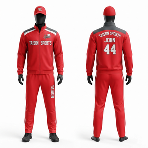 Survêtement de softball en polyester interlock 300 GSM de qualité supérieure, gris lime avec panneau contrastant, broderie personnalisée, impression écologique, imperméable - Product Image 4