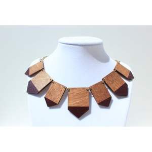 Collier en bois pour femmes, mode écologique, artisanat en bambou et en bois, bijoux - Product Image 4
