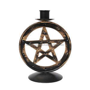 Portavelas de Aluminio y Hierro con Forma de Pentagrama, Hecho a Mano, Ecológico y de Alta Calidad, con Acabado en Cobre, para Decoración del Hogar, Mesa de Navidad - Product Image 5