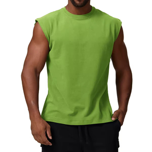 Débardeur basique pour homme, sans manches, en coton doux, décontracté, léger, respirant, confortable, à porter au quotidien, simple, élégant, tendance - Product Image 1
