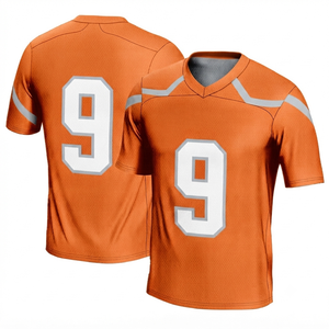 Ropa Deportiva Unisex Premium Personalizada, Jersey de Fútbol Americano Naranja, Impresión Sublimada, Secado Rápido, Ropa de Entrenamiento en Equipo, Poliéster, Pantalones Cortos - Product Image 1