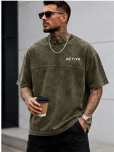 Camiseta Casual de Alta Calidad para Hombre, Corte Regular, Cuello Alto, Transpirable, Personalizable, de Poliéster/Algodón, Precio al por Mayor - Product Image 3