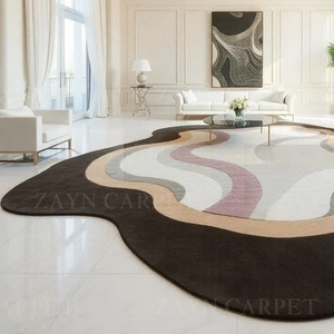 Alfombra Decorativa de Lujo, Hecha a Mano, de Lana, Diseño Abstracto, Alfombra Natural para Interiores, Decoración del Hogar, Mejor Precio, Alfombra Moderna con Patrón Abstracto - Product Image 3