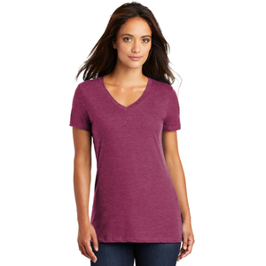 T-shirt gris pour femme à col en V, basique premium, extra doux, léger, décontracté, respirant, écologique, différentes tailles - Product Image 4