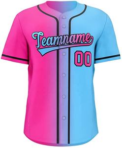 Maillot de Baseball double tons personnalisés, hauts et boutons, personnalisés, avec nom et numéro, pour équipe - Product Image 5