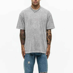 Camiseta con efecto acid wash, 230g, 100% algodón peinado, diseño de copo de nieve, manga corta, alta calidad - Product Image 2