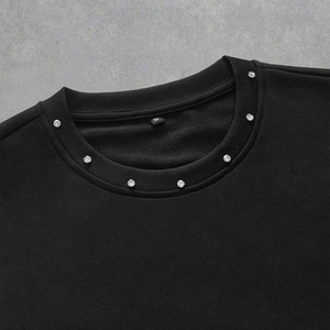 Camiseta de Algodón con Pedrería para Hombre, Diseño de Moda con Cristales, Fabricante Mayorista, Camiseta Personalizada con Pedrería, Premium para Hombre - Product Image 6