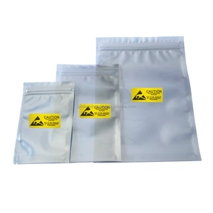 Sacs d'emballage ESD en plastique certifiés ROHS, imprimés à l'écran, antistatiques, à fermeture éclair autocollante, pour PCB IC - Product Image 2