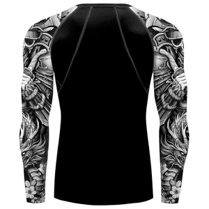 เสื้อรัดรูปแขนยาวสำหรับผู้ชาย OEM ลายกราฟิก ป้องกันรังสียูวี รับผลิตแบรนด์ตามสั่ง ขายส่ง - Product Image 2