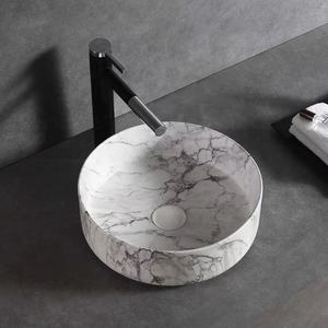 Luxury Natural Carrara White Marble Round Hand Wash <b>Basin</b> Eco-Friendly & Durable Bathroom Vessel Sinks for Home Hotel Indoor Use - Product Image 2