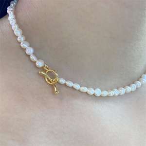 Collar de Perlas Personalizable de Estilo Europeo Americano, Temperamento de Nicho, Sin Colisión, el Favorito de los Bloggers de Internet - Product Image 1