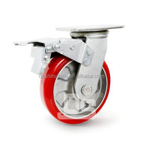 Rodízios de Poliuretano de 4 Polegadas para Uso Pesado com Freio, Superfície Galvanizada, Garantia de <span class=keywords><strong>1</strong></span> Ano, Direto da Fábrica, Personalizável - Product Image 5