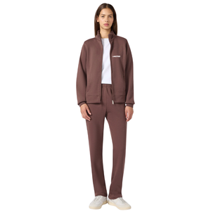 Women Full Zip Stand Collar Tracksuit With <b>Trousers</b> Straight Fitted Casual Lounge Travel Wholesale Custom Two Piece Clothing Set - Product Image 2